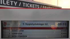 tablica z informacją pasażerską MXK