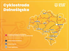 Projekt Cyklostrady Dolnośląskiej, przedstawiony przez Marszałka Województwa Dolnośląskiego.